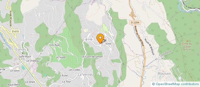 localisation de l'entreprise AZUR CONTES  CONTES