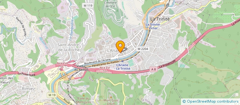 localisation de l'entreprise AZUR CRYOMOBILE à NICE