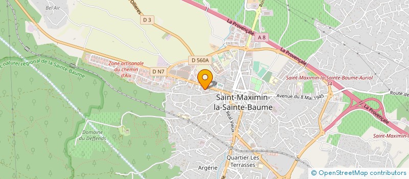 localisation de l'entreprise AZUR CUISINES à SAINT-MAXIMIN-LA-SAINTE-BAUME