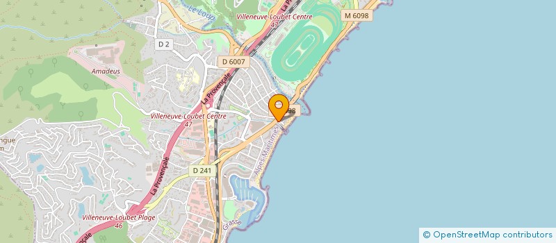 localisation de l'entreprise AZUR DEPANNAGE AUTO à VILLENEUVE-LOUBET