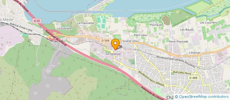 localisation de l'entreprise AZUR DESAMIANTAGE à CHATEAUNEUF-LES-MARTIGUES