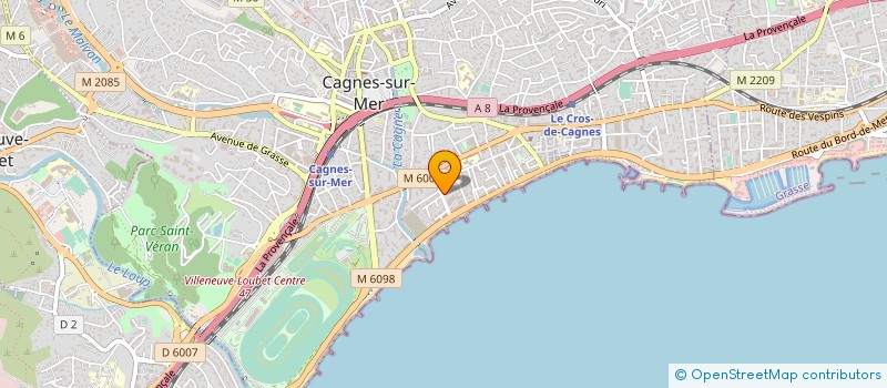 localisation de l'entreprise AZUR DIFFUSION COMMUNICATION à CAGNES-SUR-MER