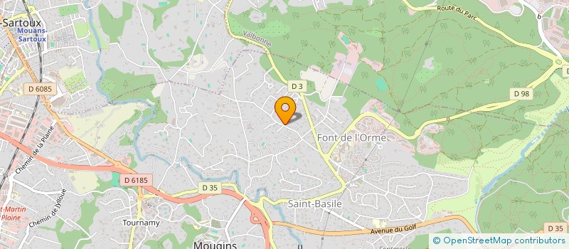 localisation de l'entreprise AZUR DOMICILE SERVICES à MOUGINS