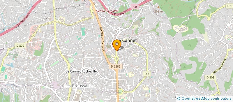 localisation de l'entreprise AZUR ECO HABITAT à LE CANNET