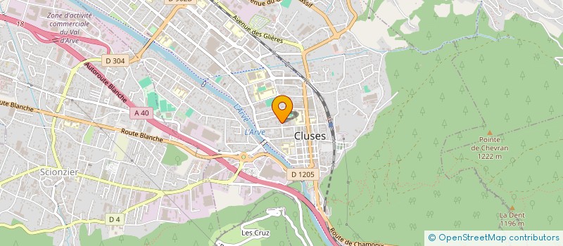 localisation de l'entreprise AZUR ECOLE DE CONDUITE à CLUSES