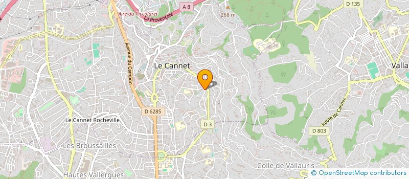localisation de l'entreprise AZUR EDEN à LE CANNET