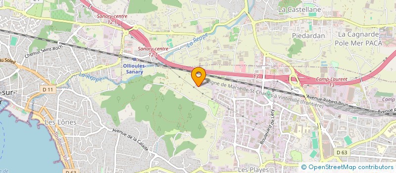 localisation de l'entreprise AZUR ELAGAGE à SIX-FOURS-LES-PLAGES