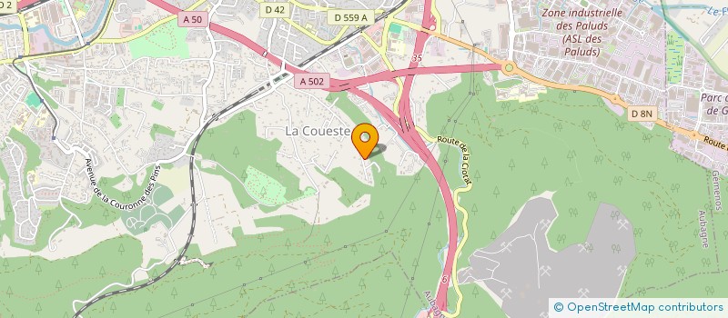 localisation de l'entreprise AZUR ENERGIE à AUBAGNE