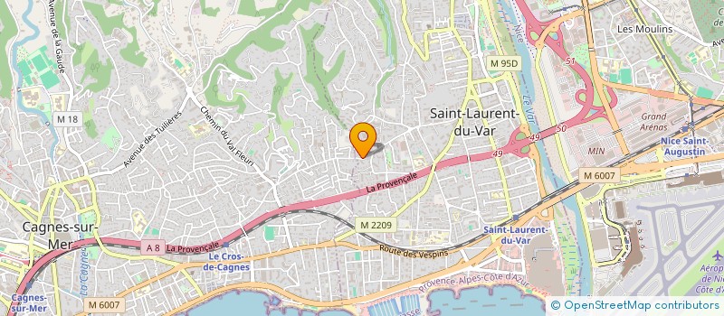 localisation de l'entreprise AZUR ENERGIE PLOMBERIE  SAINT-LAURENT-DU-VAR