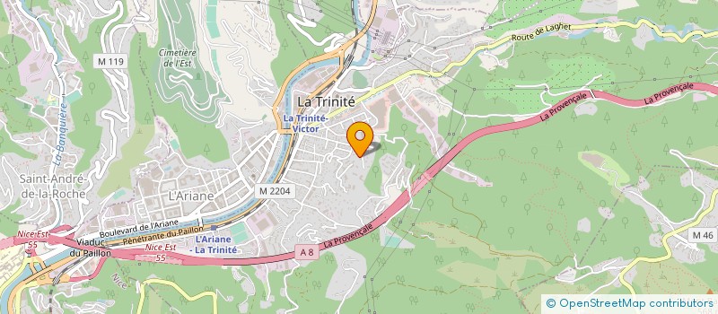 localisation de l'entreprise AZUR ENVIRONNEMENT SERVICE à LA TRINITE