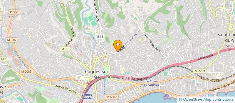 localisation de l'entreprise AZUR ETANCHEITE à CAGNES-SUR-MER