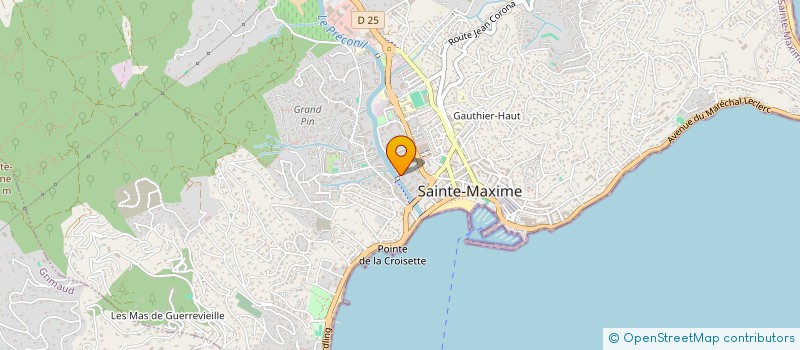 localisation de l'entreprise AZUR EVENEMENTIEL à SAINTE-MAXIME