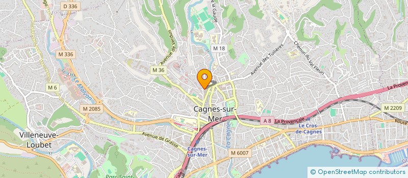 localisation de l'entreprise AZUR EXPLOITATION ALIMENTAIRE  CAGNES-SUR-MER