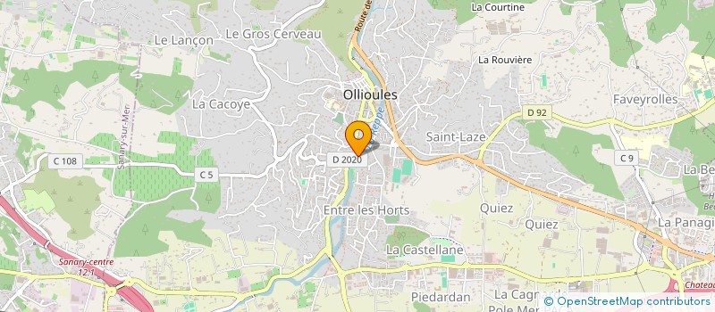 localisation de l'entreprise AZUR FLOW PILATES  OLLIOULES