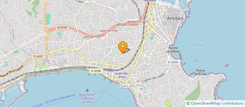 localisation de l'entreprise AZUR FLYING CLUB 06 à ANTIBES
