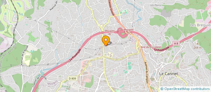 localisation de l'entreprise AZUR FUITE DETECTION à MOUGINS