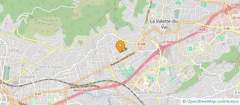localisation de l'entreprise AZUR GESTION à TOULON