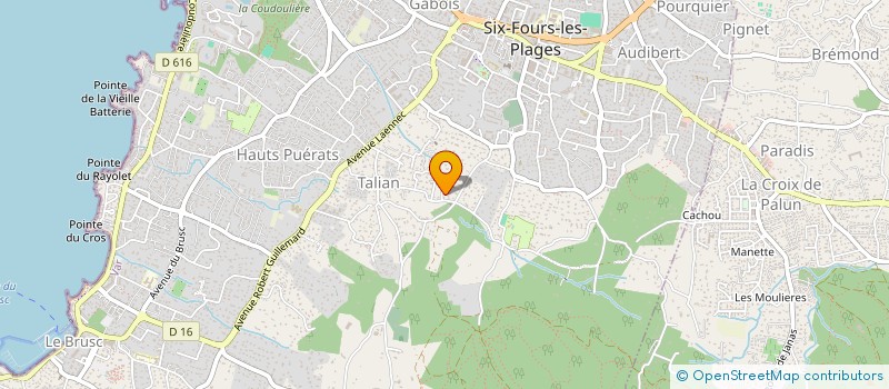 localisation de l'entreprise AZUR HABITAT SERVICES à SIX-FOURS-LES-PLAGES