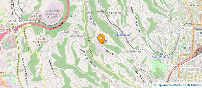localisation de l'entreprise AZUR HEBERGEMENTS à NICE