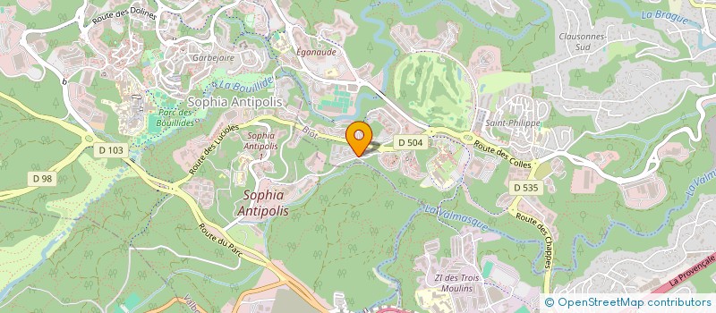 localisation de l'entreprise AZUR INNOVATION  BIOT