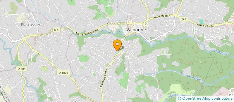 localisation de l'entreprise AZUR-INVEST à VALBONNE