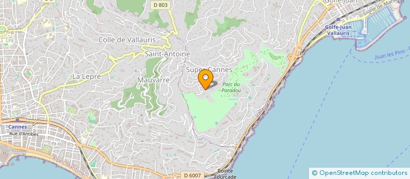 localisation de l'entreprise AZUR INVEST CORPORATION à VALLAURIS