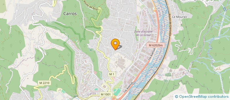 localisation de l'entreprise AZUR IT GOUVERNANCE à CARROS