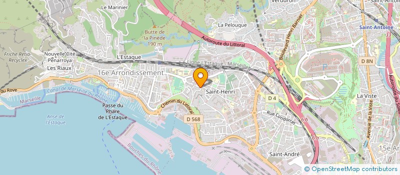 localisation de l'entreprise AZUR JARDINS PAYSAGES à MARSEILLE