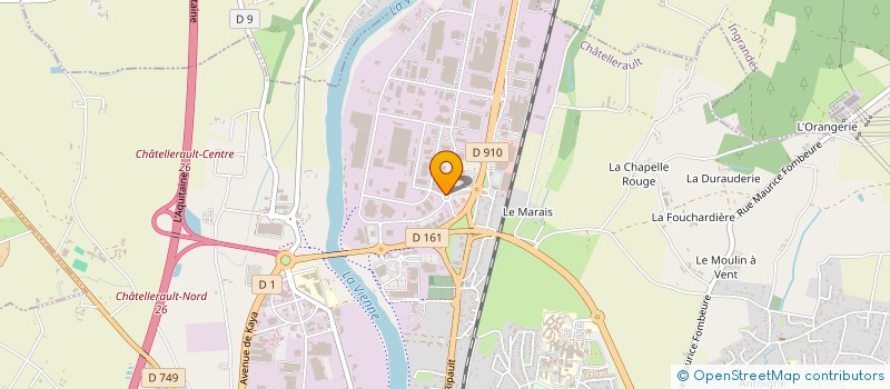 localisation de l'entreprise AZUR'L à CHATELLERAULT