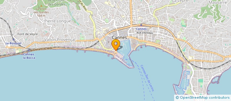 localisation de l'entreprise AZUR LITTORAL CONSTRUCTION à CANNES