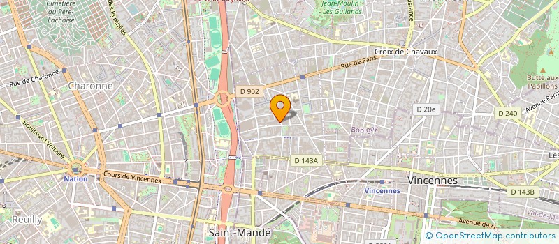 localisation de l'entreprise AZUR LUMIERE à MONTREUIL