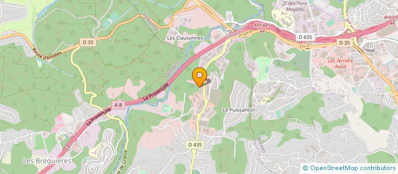 localisation de l'entreprise AZUR MACHINES OUTILS à VALLAURIS