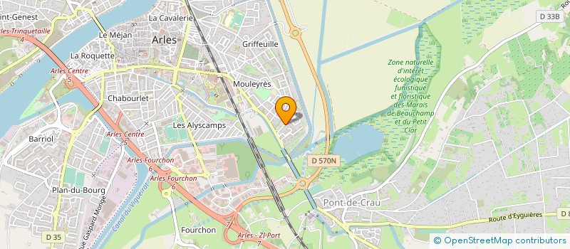 localisation de l'entreprise AZUR MATERIAUX à ARLES