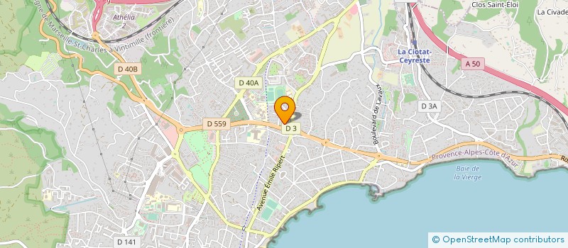 localisation de l'entreprise AZUR MECANIQUE PLAISANCE à LA CIOTAT