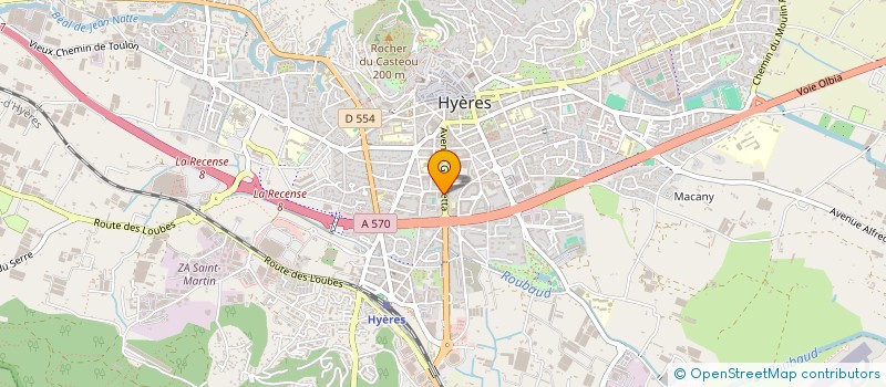 localisation de l'entreprise AZUR MEDITERRANEE TELEPHONIE DIFFUSION à HYERES