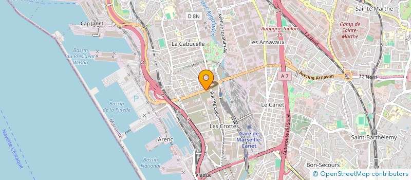 localisation de l'entreprise AZUR MOTORS à MARSEILLE