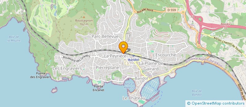 localisation de l'entreprise AZUR OCEANE AMBULANCE à BANDOL