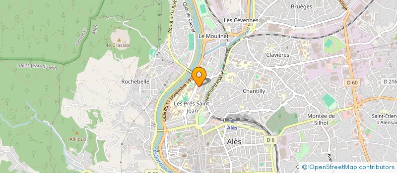 localisation de l'entreprise AZUR PACA CONSTRUCTION à ALES