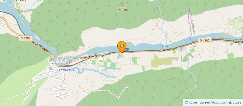 localisation de l'entreprise AZUR PAULOWNIA SERVICES  ENTREVAUX