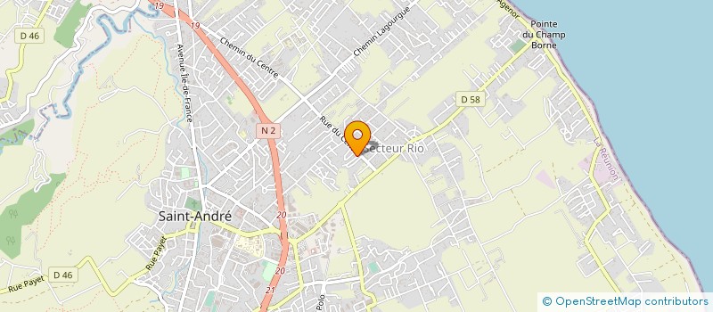 localisation de l'entreprise AZUR PEINTURE à SAINT-ANDRE