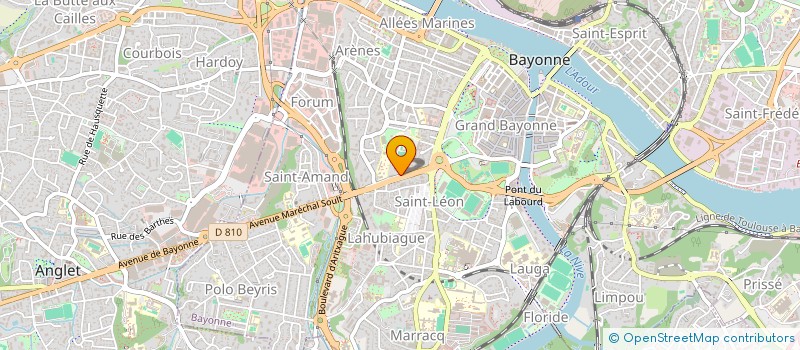 localisation de l'entreprise AZUR PISCINES MAGILINE à BAYONNE