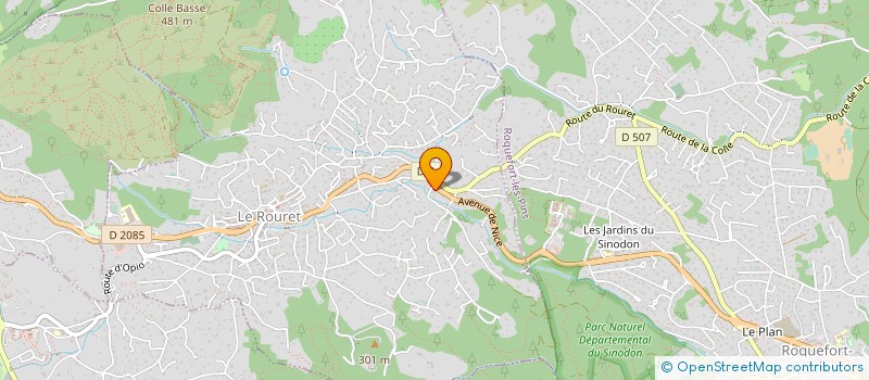 localisation de l'entreprise AZUR PISCINES RIVIERA  LE ROURET