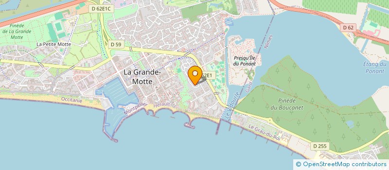 localisation de l'entreprise AZUR PLAGE  LA GRANDE-MOTTE