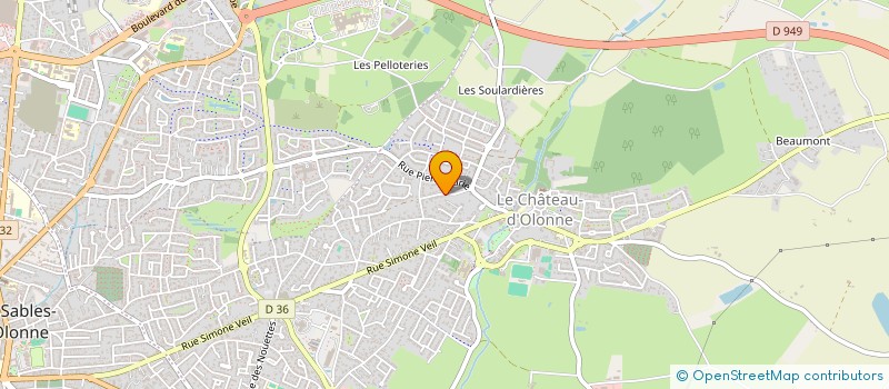 localisation de l'entreprise AZUR PRESSING à LES SABLES D'OLONNE