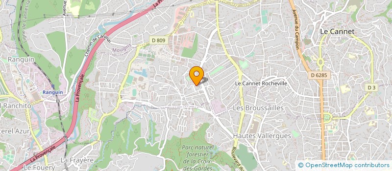 localisation de l'entreprise AZUR PRINTING AUTO à LE CANNET