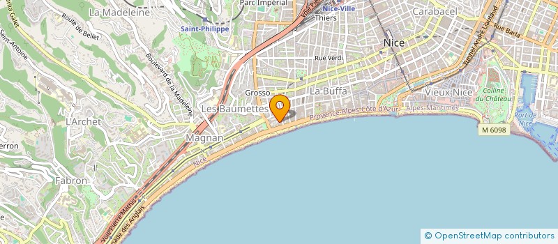 localisation de l'entreprise AZUR PUBLICITE à NICE