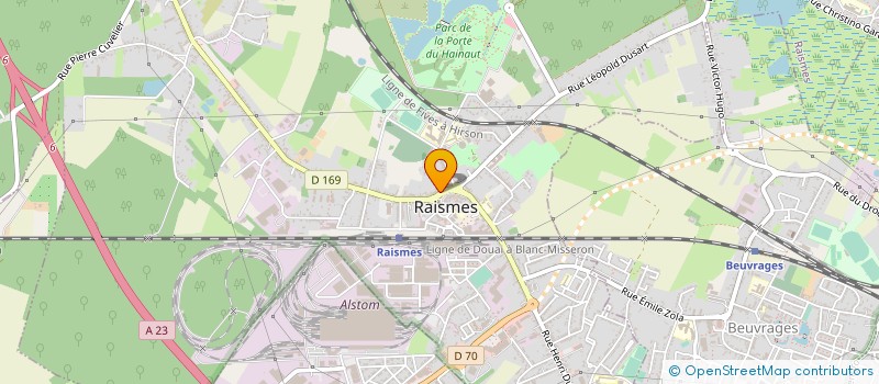 localisation de l'entreprise AZUR RAISMES  RAISMES