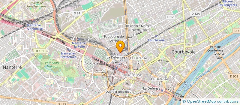 localisation de l'entreprise AZUR RECOUVREMENT à COURBEVOIE