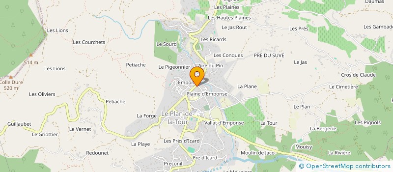 localisation de l'entreprise AZUR RENOVATION HABITAT à LE PLAN-DE-LA-TOUR