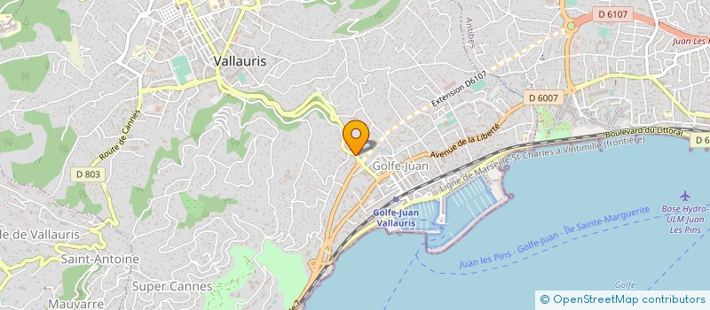 localisation de l'entreprise AZUR ROAD SHOW à VALLAURIS